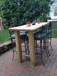 These table height bases are durable and sturdy, providing a solid foundation for your guests' meals and elbows. We Wanted A Bar Height Table So Found An Old Picnic Table Refinished It And Sanded Some Timbers To Creat Outdoor Wood Bar Outdoor Patio Bar Bar Height Table