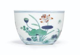 a rare doucai lotus pond cup chinese art porcelain art chinese pottery