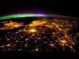 Planet Earth Seen From Space Iss Mainly At Night With Aurora Borealis Full Hd Planet Earth From Space Earth Planet Earth