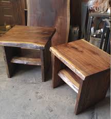 Live Edge Black Walnut Side End Tables Etsy Rustic Furniture Live Edge Furniture Furniture