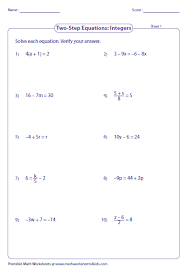 Word problems are emphasized for a deeper understanding of how math works, along with reinforcing basic math facts. Solve The Two Step Equations Fractions Mathworksheets4kids Tessshebaylo