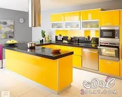 اجمل مطابخ الوميتال باللون الاصفر جديد ديكورات المطابخ باللون الاصفر Yellow Kitchen Designs Kitchen Design Home Decor Kitchen