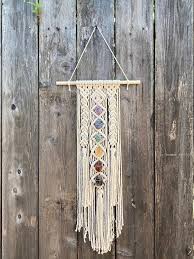 See more ideas about macrame wall hanging diy, macrame wall hanging, macrame. 7 Chakra Stones Small Macrame Wall Hanging Natural Crystal Etsy In 2021 Macrame Wall Hanging Small Macrame Macrame Wall Hanger