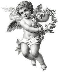 Wonderful Grey Ink Angel Child With A Floral Wreath Tattoo Design Cherub Tattoo Baby Angel Tattoo Cherub Tattoo Designs