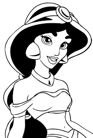 Disegno Della Principessa Jasmine Viso Di Aladdin Da Colorare