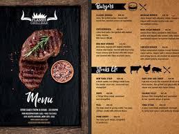 Grill Bar Restaurant Menu Flyer Template Food Menu Template How To Grill Steak Menu Restaurant