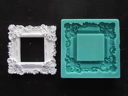 Silicone Mould Frame Square 2 Sugarcraft Cake Decorating Fondant Fimo Mold Candle Molds Diy Fimo Molds Frame