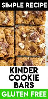 Gluten Free Kinder Cookie Bars Recipe Easy Method Recipe In 2020 Easy Bar Recipes Recipes Gluten Free Cookie Bars