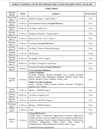 Icse 10th time table 2021 icse class 10 exam date 2021 will be released by cisce and exams might be conducted from may to june. Icse Isc Time Table 2021 Released Check Exam Dates At Cisce Org
