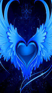 Wallpaper By Artist Unknown Heart Wallpaper Wings Wallpaper Blue Wallpapers