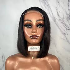Sarah Straight Bob Wig (Lace Front & Closure Wig option) 12" 150%