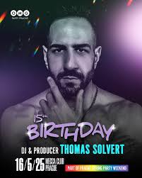 It's time to celebrate 15th anniversary of OMG Party with special guest  star DJ Thomas Solvert from Madrid! Expect a night full of great DJs, sexy  dancers, special show and the best