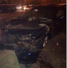 در ة تنجو من حادث سيارة مرو ع شاهد سيارتها المحطمه الجمال نت