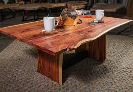 The atlanta features a contemporary look of black metal and glass with stainless steel accents. This Custom Red Cedar Coffee Table Atlanta Tables Llc Facebook