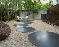 For Under Hammock Don T Know If Bigger Or Smaller Circles Are Better Want White Circles In Red Modern Landscaping Modern Landscape Design Modern Garden Design