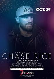 Show more posts from chaserice. Chase Rice Live In Concert At 7 Clans Casino Hotel First Council Ticketstorm Com