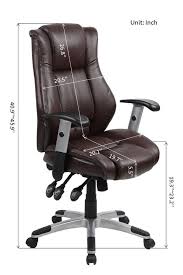 Vo Furniture Highback Executive Chair Bonded Leather Adjustable Desk Office Chair Swivel Comfortable Rolling Chair W Office Chair Rolling Chair Adjustable Desk