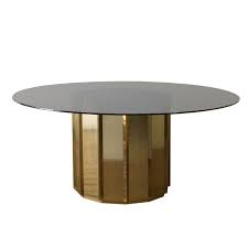 Mastercraft Brass Glass Drum Table 1stdibs Com Coffee Table To Dining Table Drum Table Furniture Dining Table