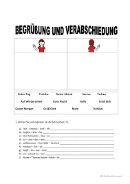 Begrussung Und Verabschiedung Lehrmaterial Daf Deutsch Als Zweitsprache