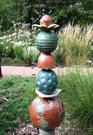 Create Your Own Orb Stack By Mixing And Matching Your Favorite Pieces Garden Art Flower Garden Decorations