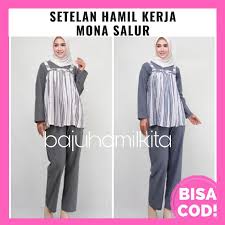 Gamis swara zip depan pinggang getah mat spandex sutra kombinasi brukat tile chest 98 cm lengt140 cm limited stocks and sellable items so grabs it fast!! Setelan Kerja Harga Terbaik Baju Hamil Pakaian Wanita Agustus 2021 Shopee Indonesia