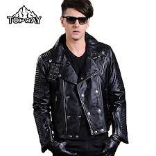 Click To Buy New Lapels Punk Style Motorcycle Lambskin Leathers Coat Genuine Leather Jacket Men Bli Leather Jacket Men Heavy Metal Fashion Leather Jacket