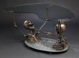 Skeleton Coffee Table Goth Home Decor Horror Decor Skull Furniture