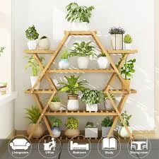 With 3pcs Garden Tools Plant Stand Shelf Indoor 6 Tier Tiered Wood Plant Flower Pots Shelves Rack Holder Stand Indoor Outdoor For Multiple Plants Garden Balc In 2020 Plant Stand Indoor
