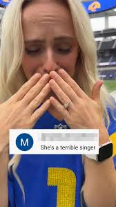 😢/🫣/😉, singing the national anthem for the Rams this weekend!