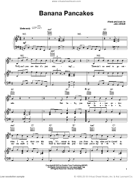 Johnson Banana Pancakes Sheet Music For Voice Piano Or Guitar