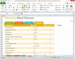 February 6th 2018 | sample templates. Meal Plan Excel Template Vorte