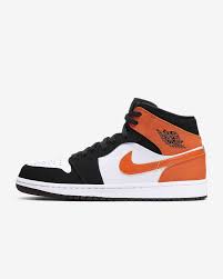 Black And Orange Air Jordan 1 Mid Air Jordan 1 Mid Shoe Nike Com Nike Shoes Air Force Nike Air Shoes Air Jordans Retro