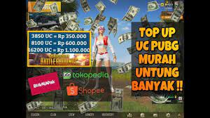 Cara Beli Top Up 8100 Uc Pubg Mobile Via Shopee Tokopedia Murah Banget Untung Banyak Bosku Youtube