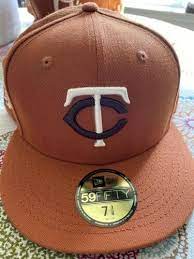 Hat Club Campfire Orange Minnesota Twins Fitted Hat Size 7 3 8 3396187057