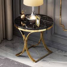 Each set includes a coffee table and 2 end table or side tables. Modern Luxurious Round White Stone Side Table X Base End Table In Gold Marble Side Tables Side Table Decor Metal Side Table