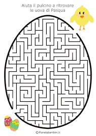 Labirinti Per Bambini Dedicati Alla Pasqua Da Stampare Pianetabambini It Labirinto Pasqua Bambini