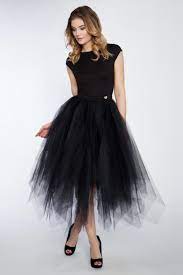 Schwarze kleider die schonsten modelle von kurz bis lang. Cocktailkleid Mit Tullrock Massanfertigung In Schwarz Blau Oder Beige Kleiderfreuden