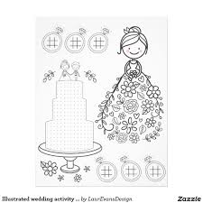 Illustrated Wedding Activity Coloring Page Zazzle Com Wedding Activities Wedding Coloring Pages Coloring Pages