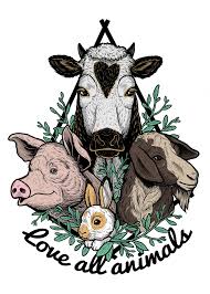 Love All Animals Farm Animals Like Cows Pigs Chickens Rabbits Or Goats Are As Beautiful And As Smart As Our Comp Vegan Tattoo Animal Tattoos Vegan Animals