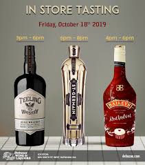 In Store Tasting Teeling Whiskey 3 6pm Bailey S Red Velvet 4 6pm St Germain 6 8pm Date Time Friday October Irish Whiskey Tasting Baileys