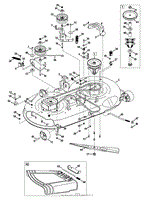 Mulch cover assembly 954040501 covers the grass chute opening on the deck. Mtd 13al78xt099 247 203740 T1600 2014 Parts Diagram For Mower Deck
