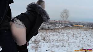 Winter Blowjob And Sex With A Young Cute Girl In A Fur Coat - Swallow Cum -  Stacy Starando - EPORNER