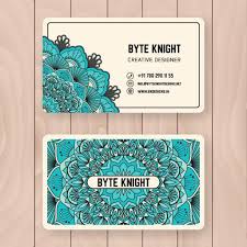 Open photoadking's business card maker in your desktop browser and create a free account using email, facebook or google. Creative Vintage Colored Mandala Design Card Bc150 Visiting Card Design Name Card Design Card Design