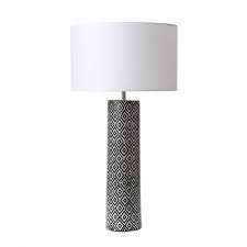 Ego Contemporary Black And White Ceramic Table Lamp Base Macie navy and white table lamp | black mango.