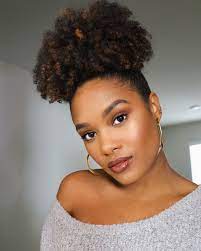 Pineapple Puff Afro Hairstyles Natural Hair Styles Curly Hair Styles