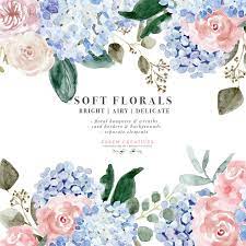 Watercolor Hydrangea Clipart Soft Watercolor Flower Graphics Floral Clipart Illustrations For Wedding Stationery Watercolor Flowers Watercolor Hydrangea Watercolor Flower Illustration