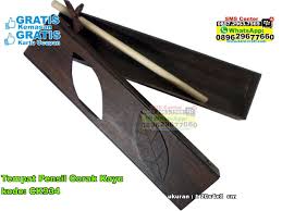 Tempat Pensil Corak Kayu Souvenir Crafts