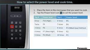 Open the microwave, place ready meals inside, close microwave? Panasonic Nn Se284 How To Program Manual Power Time Cooking Youtube