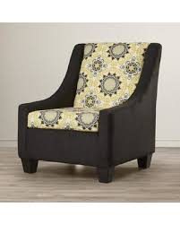 In addition to providing extra seating, accent chairs are meant to add visual interest to your home, helping to pull buy on wayfair. Find Big Savings On House Of Hampton Zachery Armchair Upholstery Black Yellow Polyester Polyester Blend Size 39 H X 30 W X 35 D Wayfair
