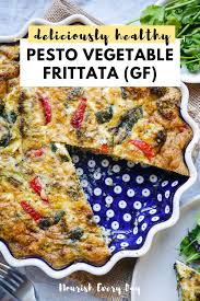 To check, cut a small slit in the center of the frittata. Pesto Vegetable Frittata Nourish Every Day